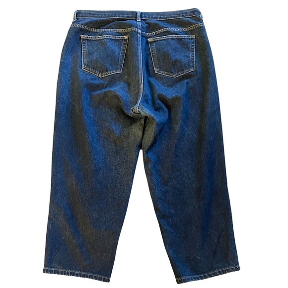 Lane Bryant Venezia Straight Jean 100% cotton cropped ankle dark wash high rise - Picture 3 of 6